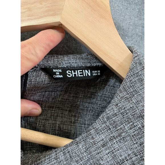 SHEIN Mini Dress Women Size XS Gray Cute Knee length Dress - Picture 3 of 8